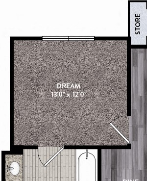 A2 Floor Plan A2 Floor Plan at North Creek Apartments, Hutto, TX